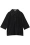 CRUSHED VELOUR POLO TOPS/シャツ/ブラウス クラネ/CLANE BLACK