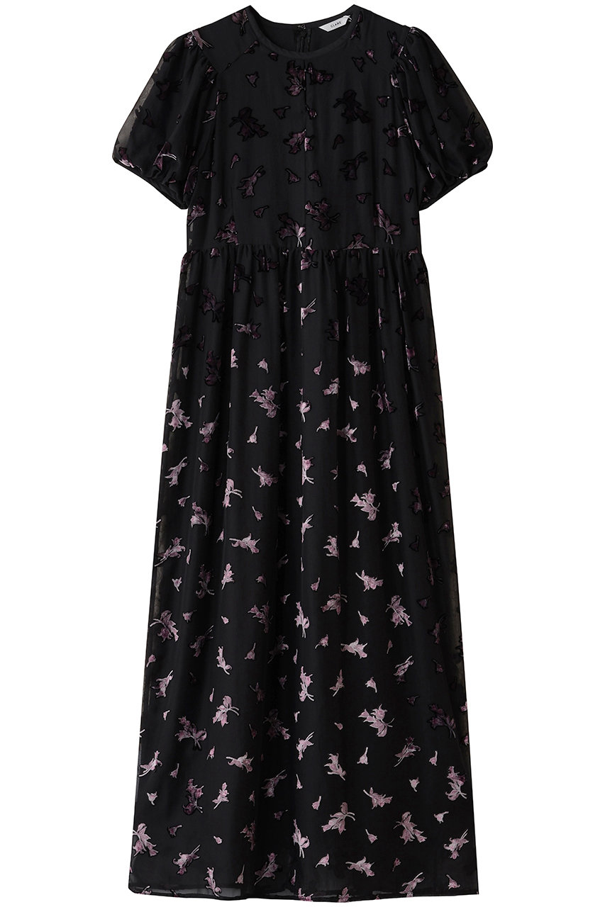 CLANE FLOWER OPAL PUFF ONEPIECE/ワンピース (BLACK, 2) クラネ ELLE SHOP CLANE FLOWER OPAL PUFF ONEPIECE/ワンピース (BLACK, 2) クラネ ELLE SHOP