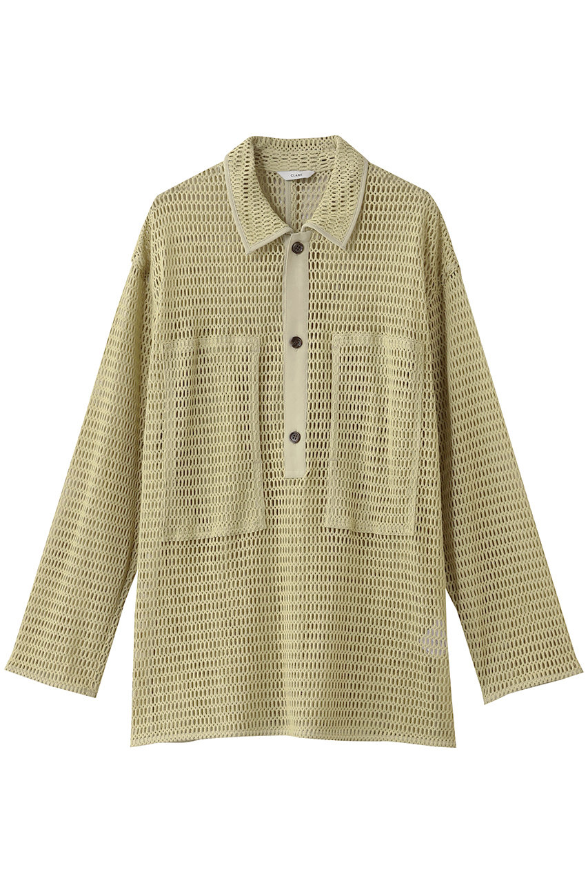 CLANE(クラネ)｜MESH POCKET OVER SHIRTS/シャツ/ブラウス/MINT