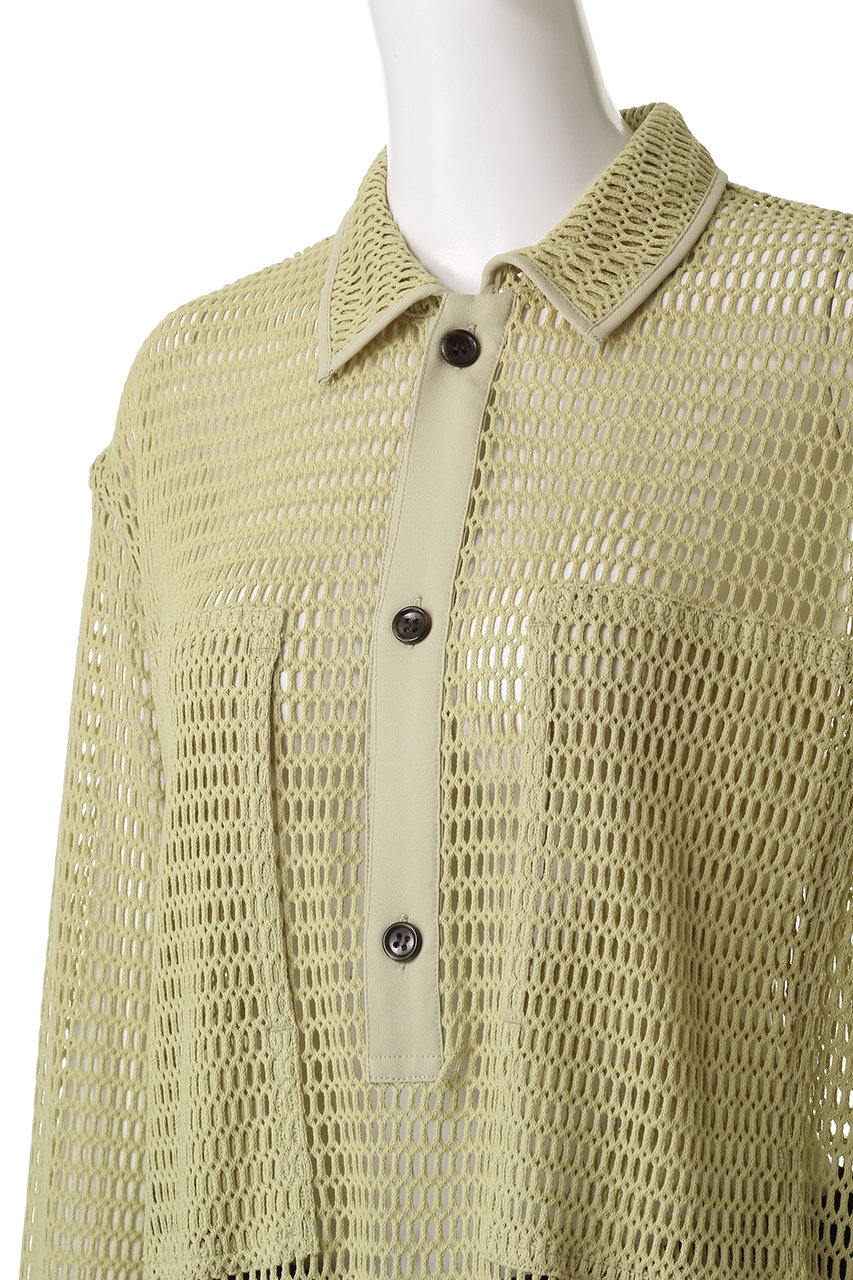 トップス CLANE MESH POCKET OVER SHIRTS CLANE/クラネ】MESH POCKET OVER SHIRTS/メッシュポケット