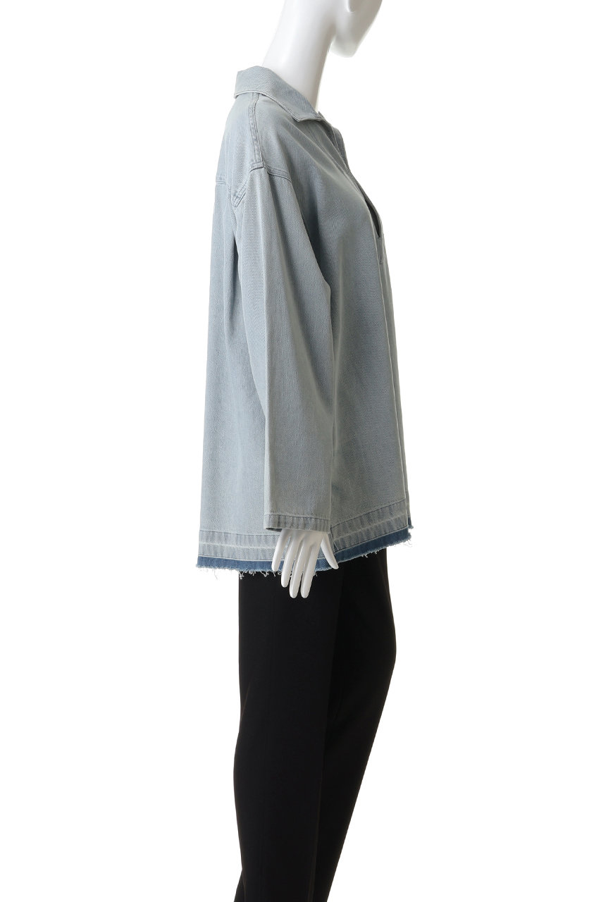 CLANE(クラネ)｜DENIM OVER SKIPPER SHIRTS/シャツ/ブラウス/BLUE の