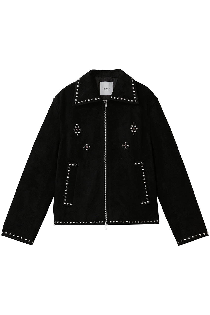 クラネ/CLANEのSUEDE STUDS BLOUSON/ジャケット(BLACK/19103-0412)