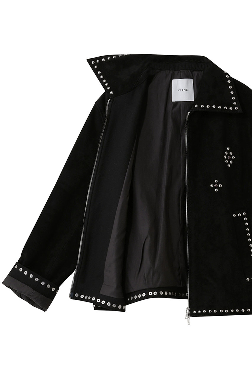CLANE(クラネ)｜SUEDE STUDS BLOUSON/ジャケット/BLACK の通販