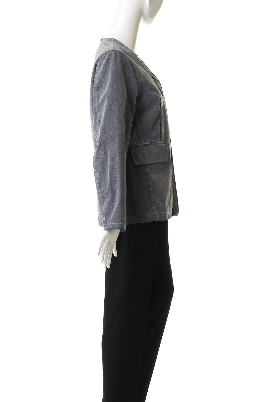 CLANE(クラネ)｜JACKET PULLOVER FLOCKY TOPS/GRAY の通販｜ELLESHOP 