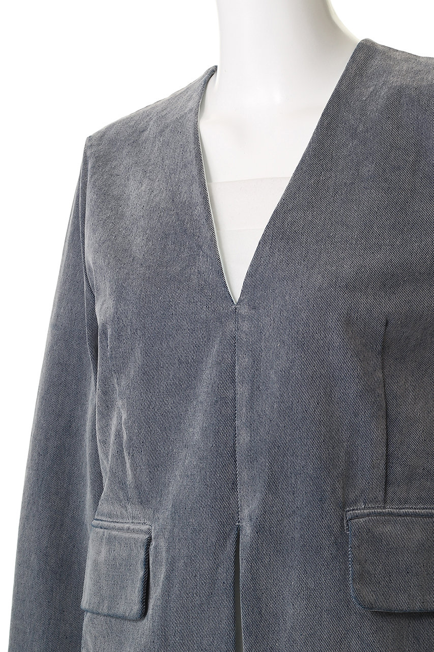 CLANE(クラネ)｜JACKET PULLOVER FLOCKY TOPS/GRAY の通販｜ELLESHOP 