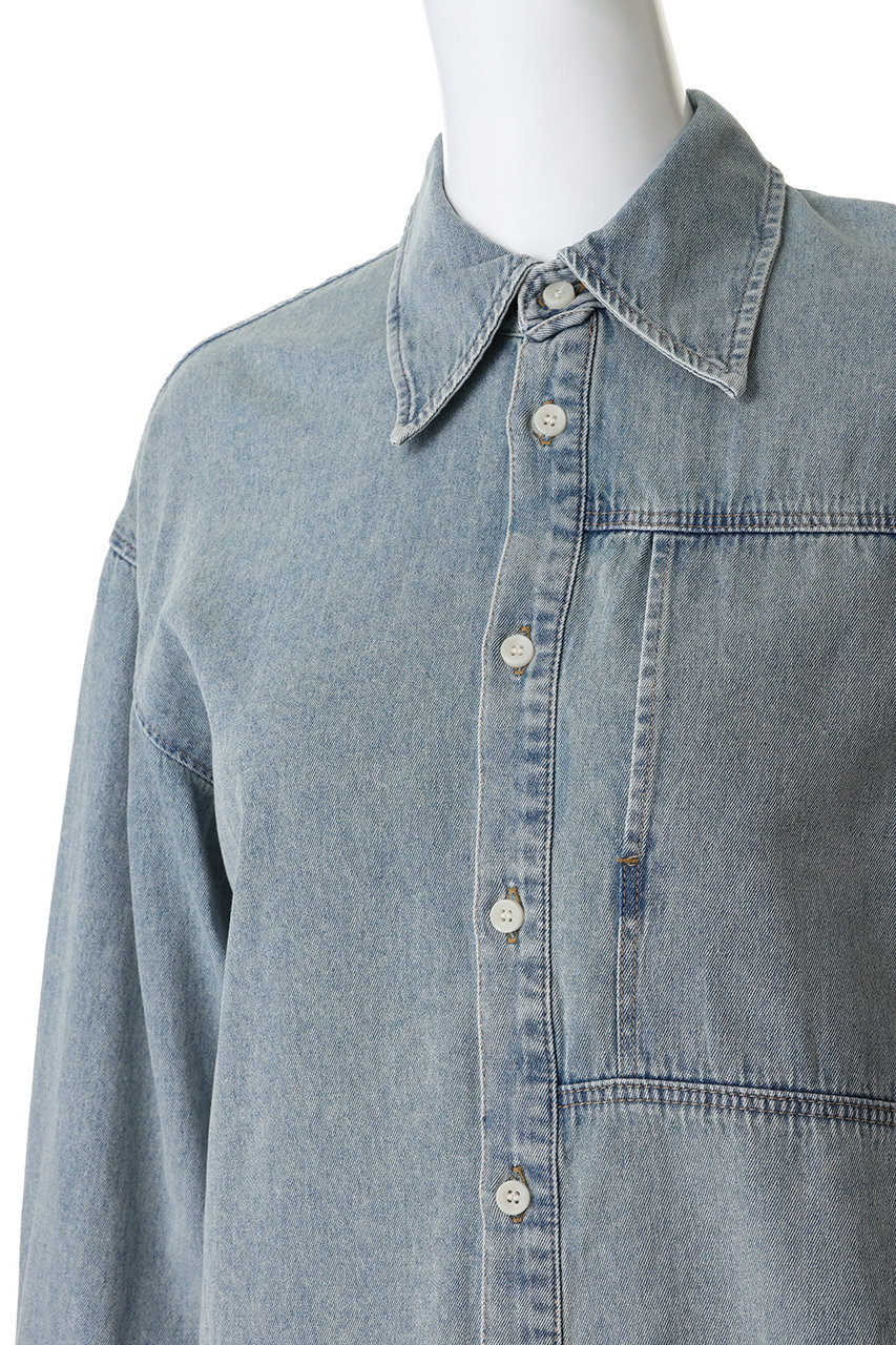 CLANE(クラネ)｜COMPACT DENIM SHIRTS/ICE BLUE の通販｜ELLESHOP