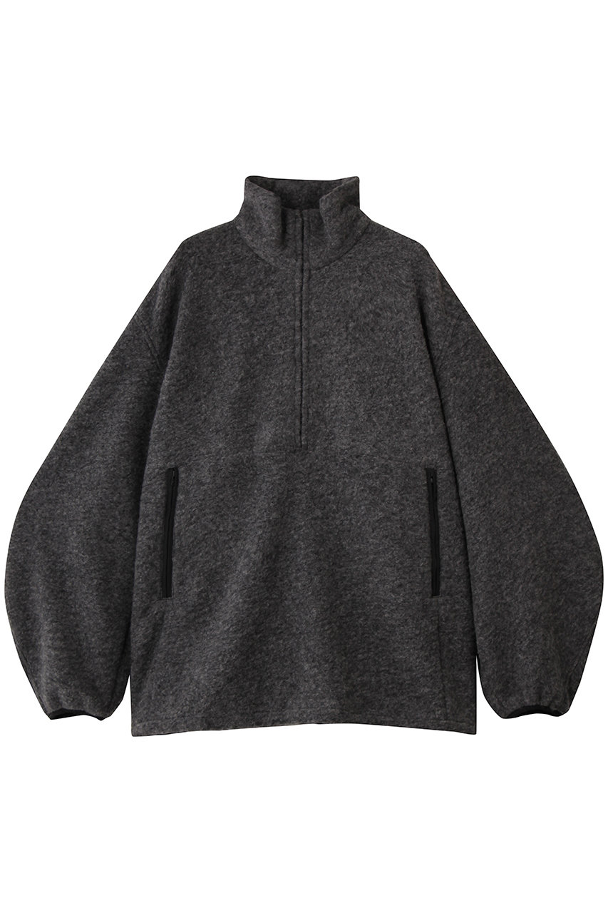 CLANE(クラネ)｜SLIVER HALF ZIP TOPS/GRAY の通販｜ELLESHOP・(エル