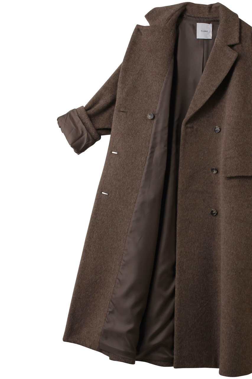 CLANE(クラネ)｜DOUBLE WOOL LONG COAT/BROWN の通販｜ELLESHOP・(エル