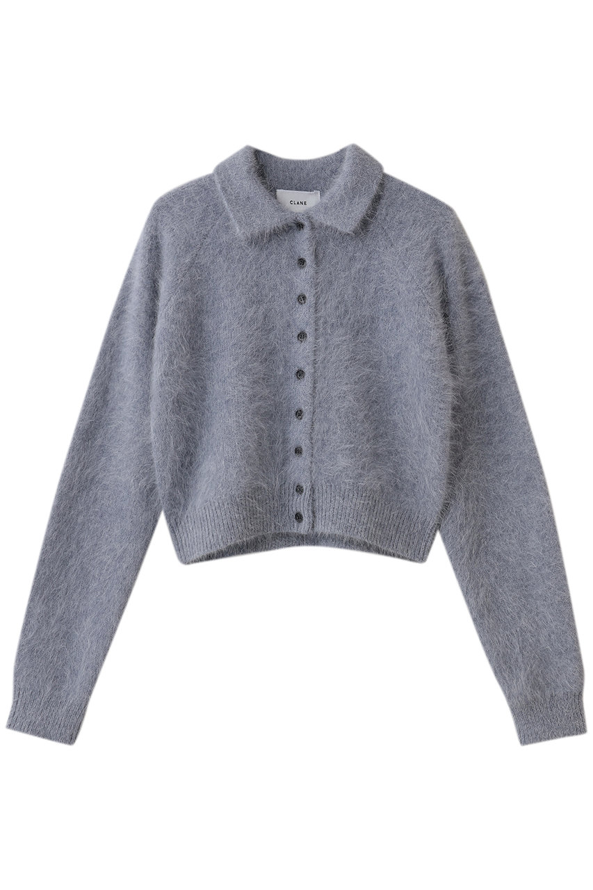 クラネ/CLANEのANGORA SHORT KNIT CARDIGAN(BLUE/19106-2332)