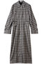 UP POCKET CHECK SHIRT ONEPIECE ワンピース クラネ/CLANE BLACK