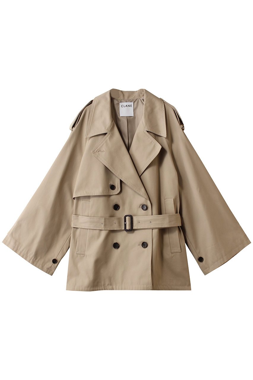 クラネ/CLANEのOVER SHORT TRENCH COAT コート(BEIGE/10101-0023)