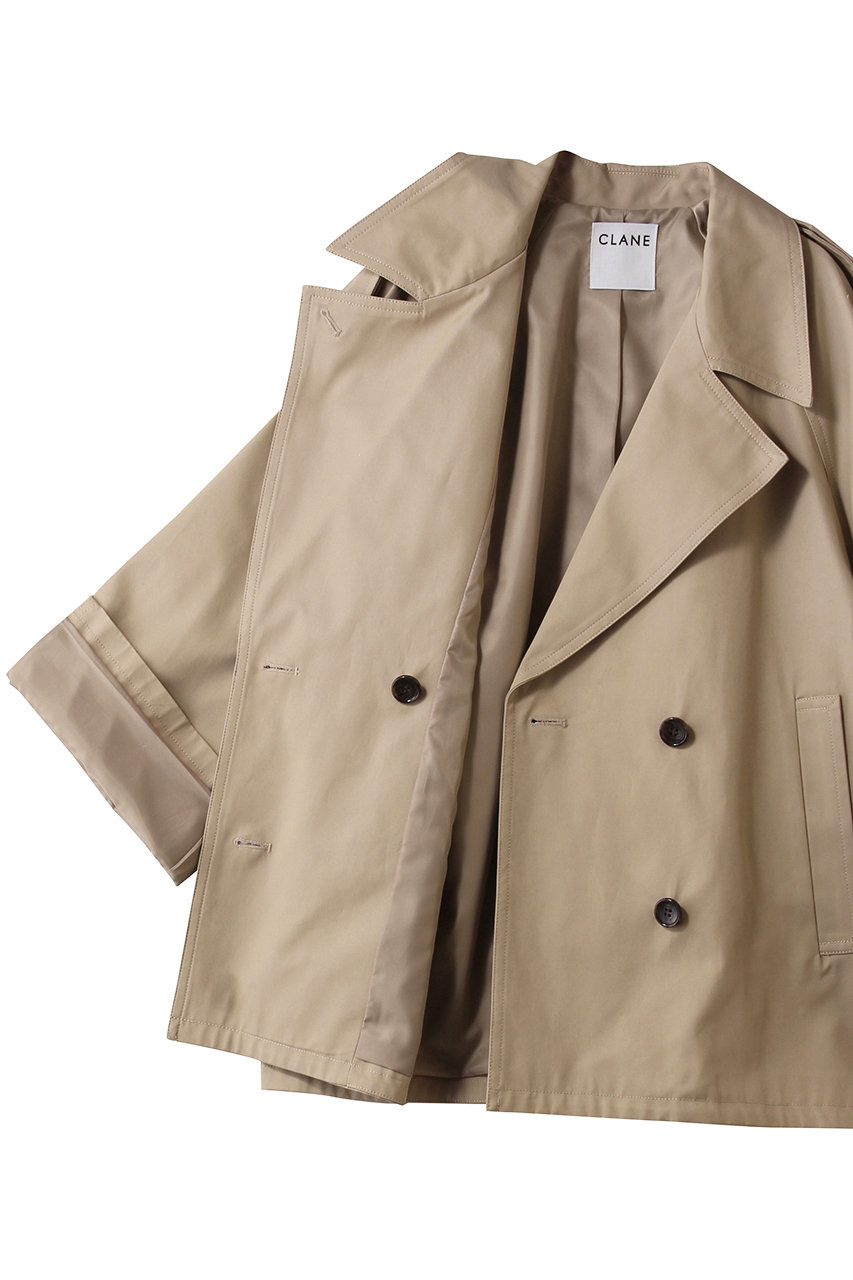 CLANE(クラネ)｜OVER SHORT TRENCH COAT コート/BEIGE の通販
