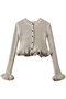 W FACE SHORT FRILLED KNIT TOPS ニット/セーター クラネ/CLANE WHITE