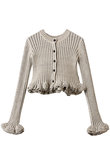 CLANE(クラネ)｜W FACE SHORT FRILLED KNIT TOPS ニット/セーター