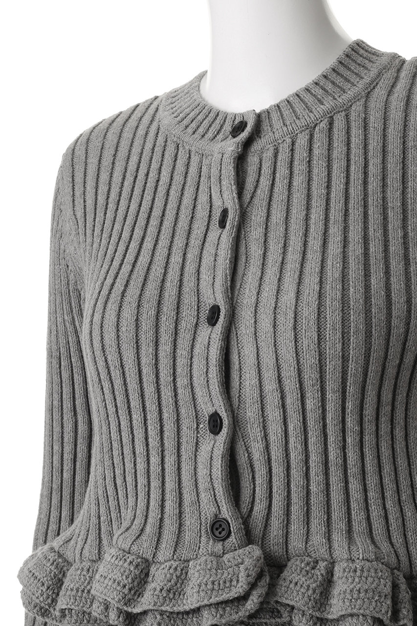 CLANE(クラネ)｜W FACE SHORT FRILLED KNIT TOPS ニット/セーター