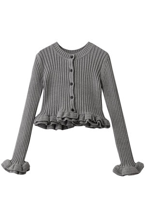 クラネ/CLANEのW FACE SHORT FRILLED KNIT TOPS ニット/セーター(110300/110301)