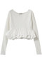 W BALLOON SHORT KNIT TOPS ニット/セーター クラネ/CLANE WHITE