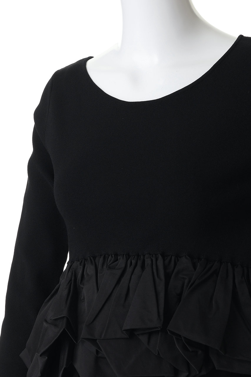CLANE(クラネ)｜W BALLOON SHORT KNIT TOPS ニット/セーター/WHITE の
