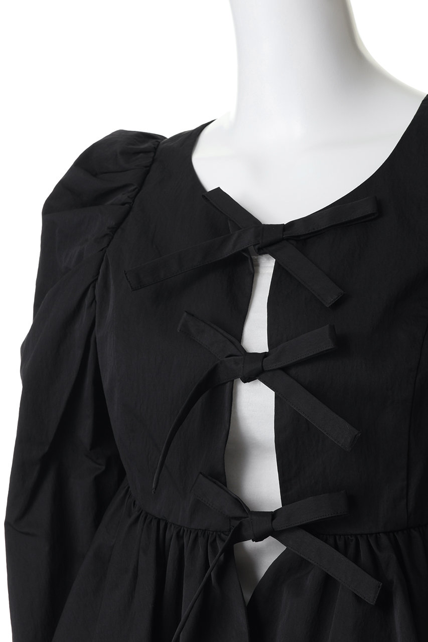 シャツ+ブラウス(長袖+七分) CLANE SHORT PEPLUM RIBBON TOPS SHORT PEPLUM RIBBON TOPS｜TOPS(トップス)｜CLANE OFFICIAL ONLINE STORE
