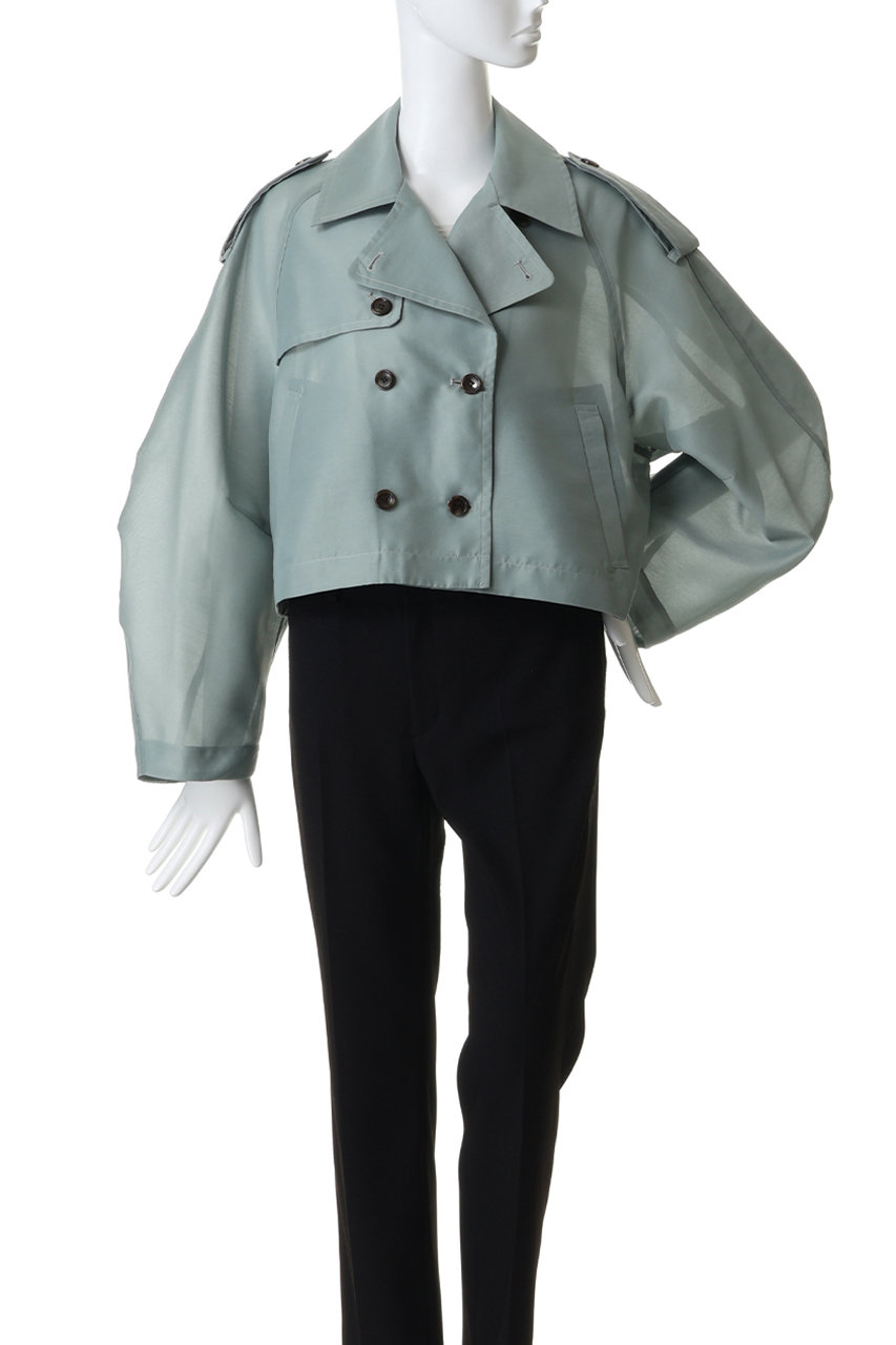 CLANE(クラネ)｜SHEER SHORT TRENCH JACKET ブルゾン/IVORY の通販