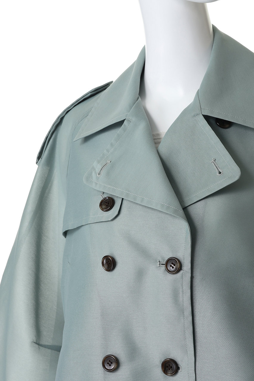 CLANE(クラネ)｜SHEER SHORT TRENCH JACKET ブルゾン/IVORY の通販