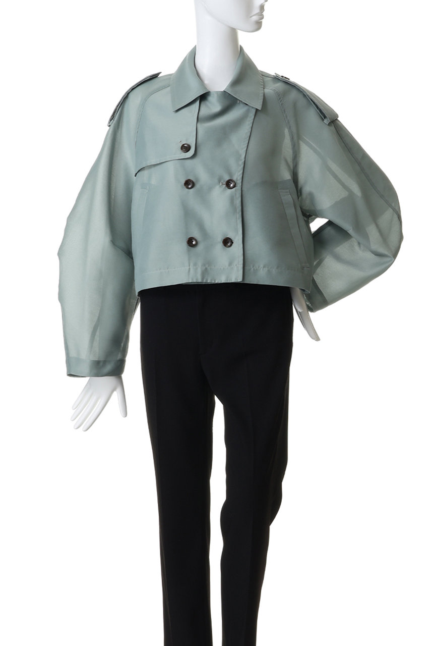 CLANE(クラネ)｜SHEER SHORT TRENCH JACKET ブルゾン/IVORY の通販