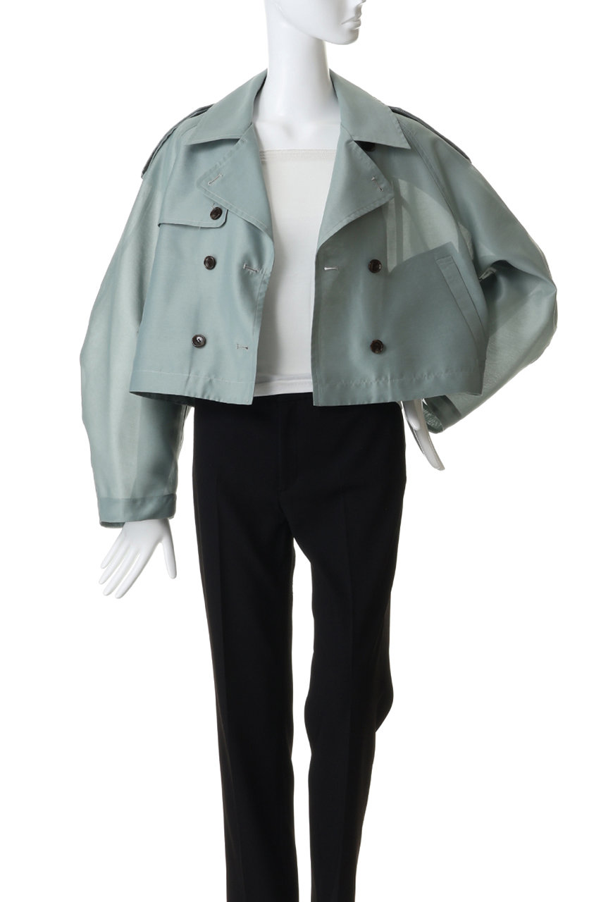 CLANE(クラネ)｜SHEER SHORT TRENCH JACKET ブルゾン/IVORY の通販