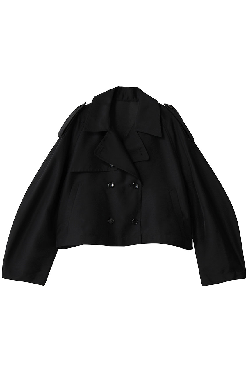 クラネ/CLANEのSHEER SHORT TRENCH JACKET ブルゾン(BLACK/10104-0543)
