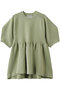 PEPLUM HALF SLEEVE  KNIT TOPS ニット/セーター クラネ/CLANE MOSS GREEN