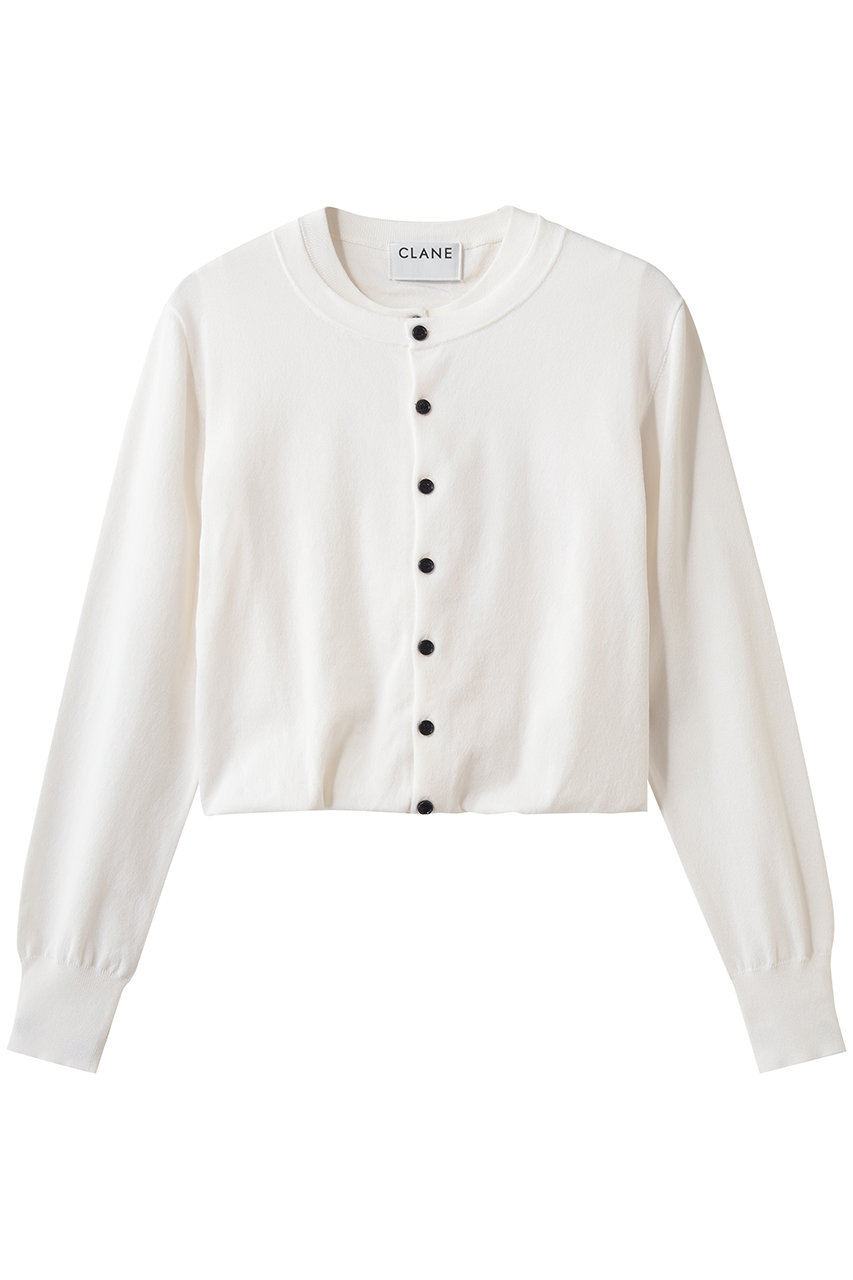 CLANE W LAYERED KNIT CARDIGAN ニット/セーター (WHITE, 2) クラネ ELLE SHOP