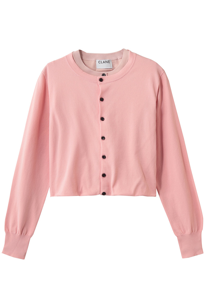クラネ/CLANEのW LAYERED KNIT CARDIGAN ニット/セーター(PINK/10106-2143)