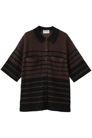 クラネ/CLANEのHALF SLEEVE OVER KNIT SHIRT(110400/110402)