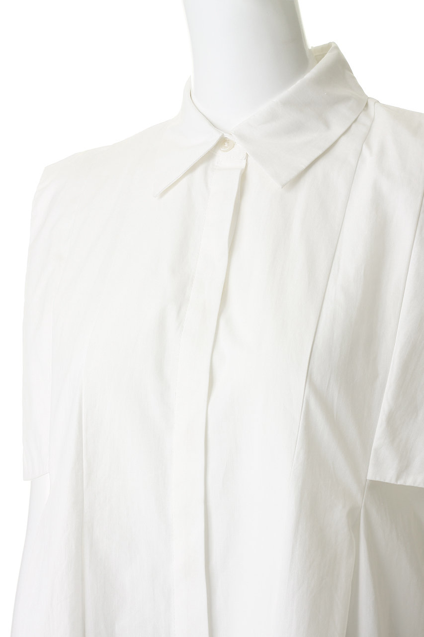 クラネ CLANE シャツ CLANE(クラネ)｜PANEL PLEAT WAIST SHAPE SHIRTS/NAVY の通販