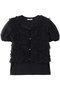 TULLE VEST LAYERED TOPS クラネ/CLANE BLACK