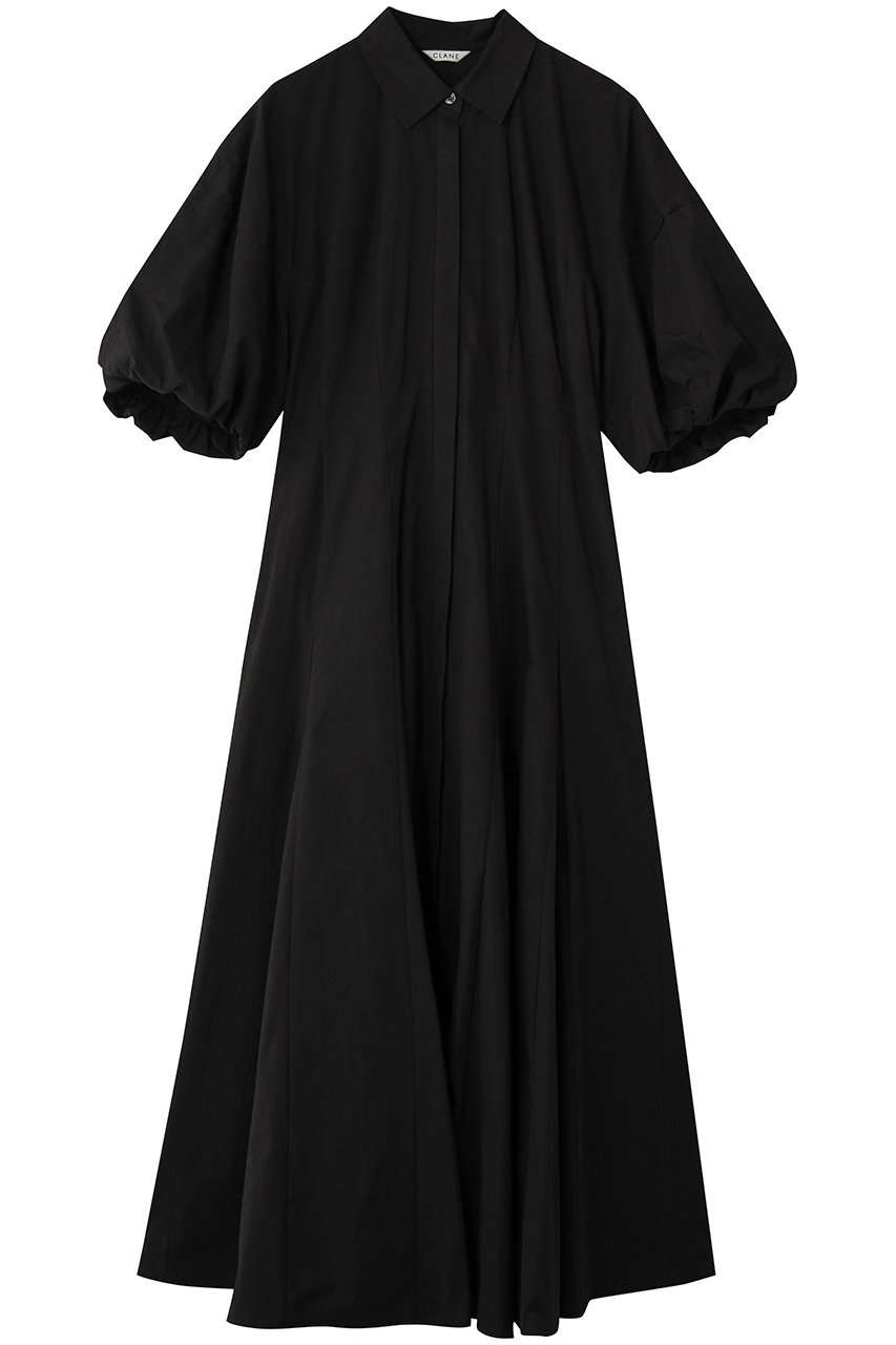 クラネ/CLANEのFORM SLEEVE PANEL LINE SHIRT ONEPIECE(BLACK/10112-5193)