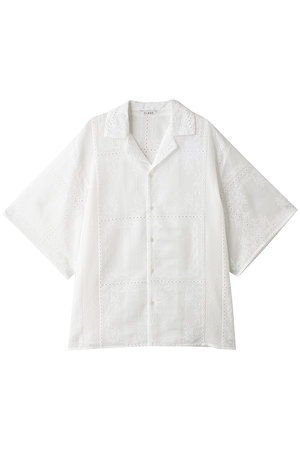 クラネ/CLANEのEMBROIDERY LACE BOX SHIRTS(110400/110402)
