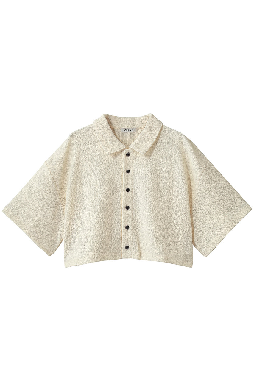 クラネ/CLANEのCRISP CROPPED POLO TOPS(IVORY/11105-1053)