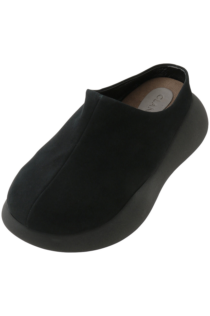 クラネ/CLANEのSUEDE PUFF SLIPONS(BLACK/11115-8513)
