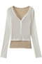 CURVED NECK LAYERED SET TOPS クラネ/CLANE WHITE