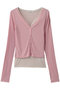 CURVED NECK LAYERED SET TOPS クラネ/CLANE PINK