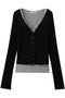 CURVED NECK LAYERED SET TOPS クラネ/CLANE BLACK