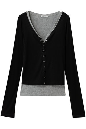 クラネ/CLANEのCURVED NECK LAYERED SET TOPS(110300/110303)