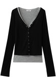 CURVED NECK LAYERED SET TOPS