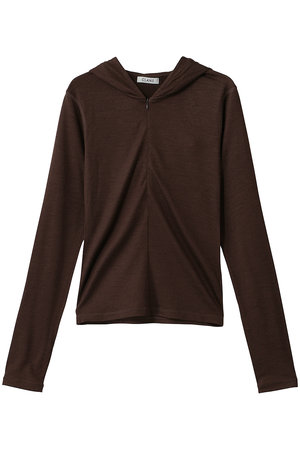 クラネ/CLANEのHALF ZIP WOOL HOODED TOPS(110300/110301)
