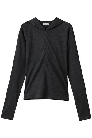 クラネ/CLANEのHALF ZIP WOOL HOODED TOPS(110300/110301)