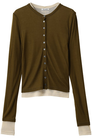 クラネ/CLANEのSOFT SHEER LAYERED TOPS(110300/110301)