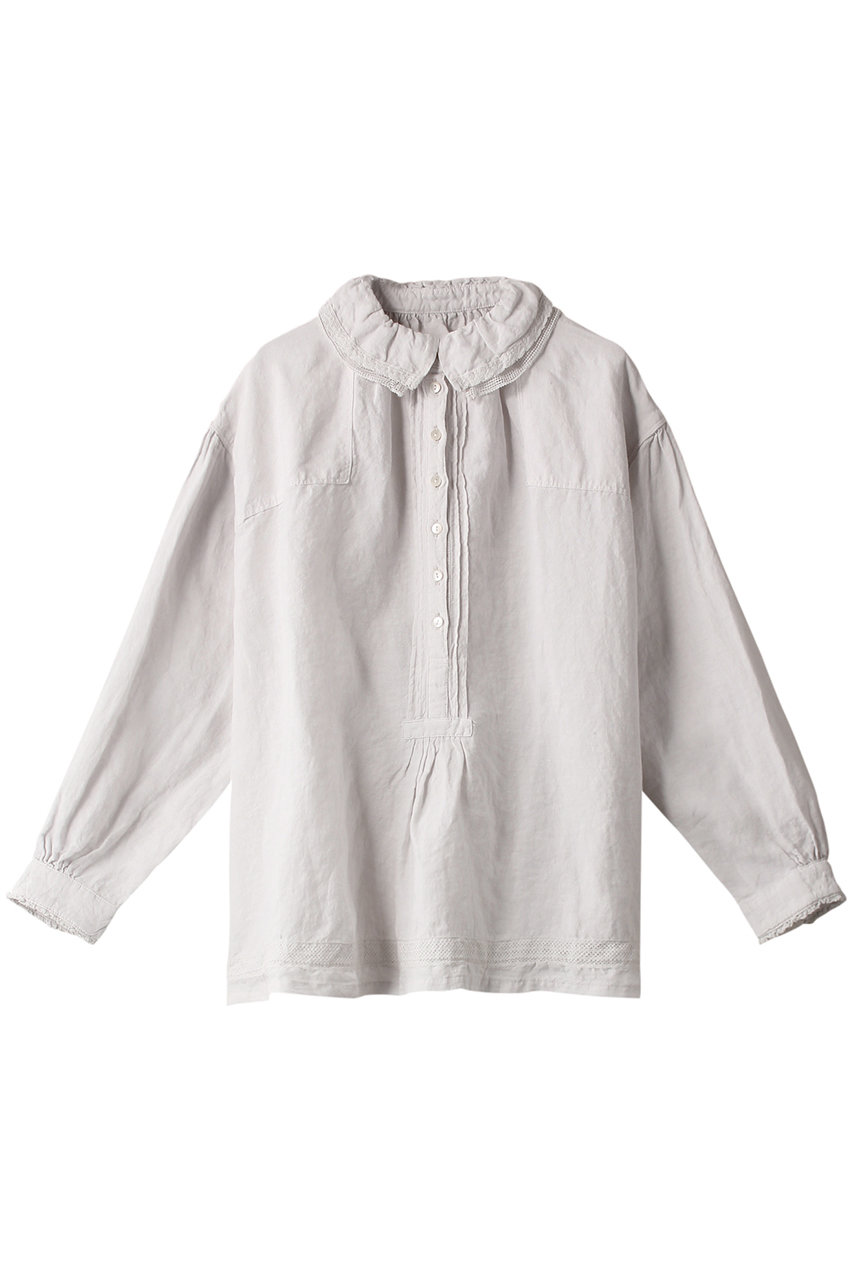  nest Robe リネン×レース スモックブラウス (オフホワイト F) ネストローブ ELLE SHOP