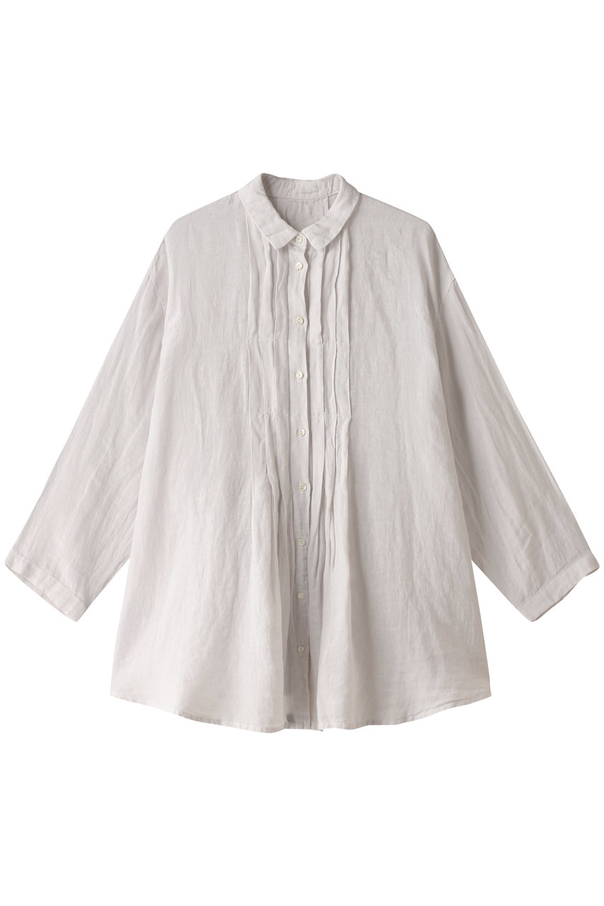 ネストローブ/nest Robeのタックフレアシャツ(オフホワイト/01241-1045)