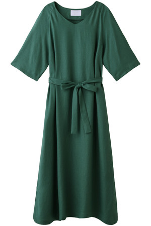 ビー ピー キュー シー/BPQCの袖フレアウエストマークドレス