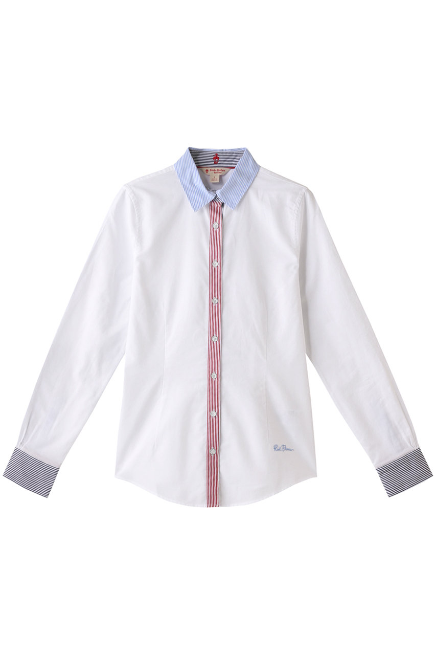 Brooks Brothers ブルックス ブラザーズ 【Red Fleece】スーピマコットン オックスフォード ストライプトリムシャツ ホワイト